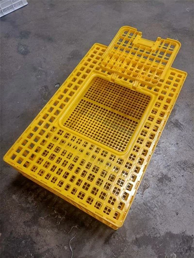 Kunststoff-Hühnerkiste mit umklappbarem Deckel