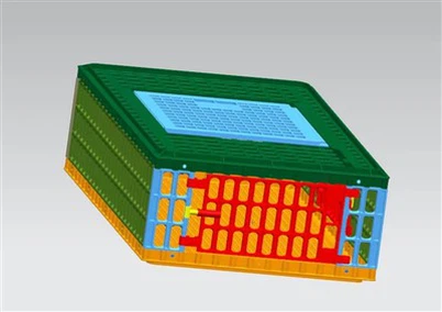 Transportkäfig für lebendes Geflügel aus Kunststoff